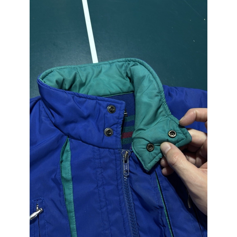 Vintage Pendleton Bomber Jacket Men M Lobo Blue Purple Plaid Wool Thinsulate 80s - Picture 13 of 16